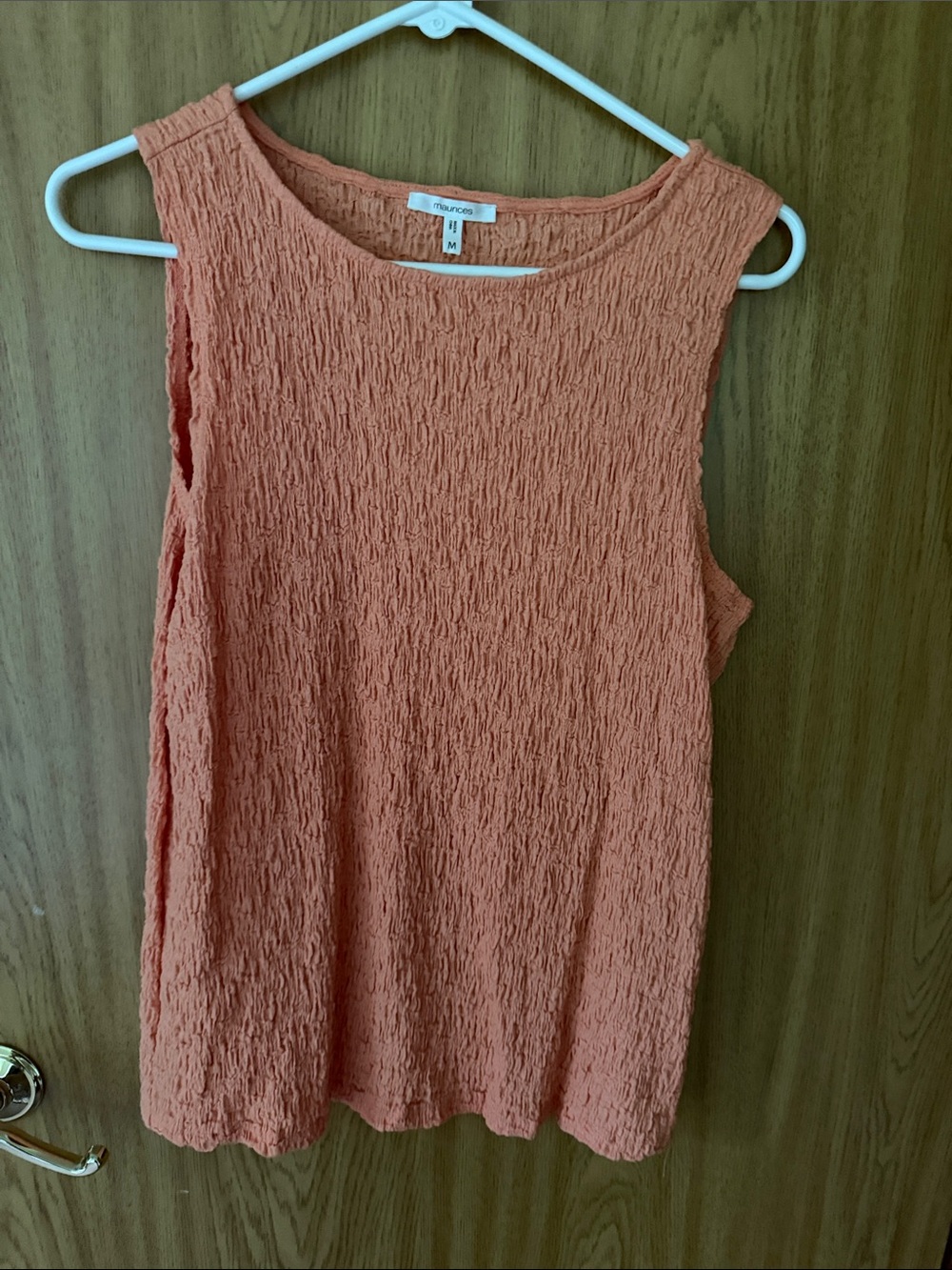 Maurices Textured Coral Sleeveless Tank